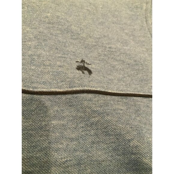 Brooks Brothers Men's Blue 1/4 Zip Pullover W/ Navy Blue Collar, Size XL - Picture 3 of 8